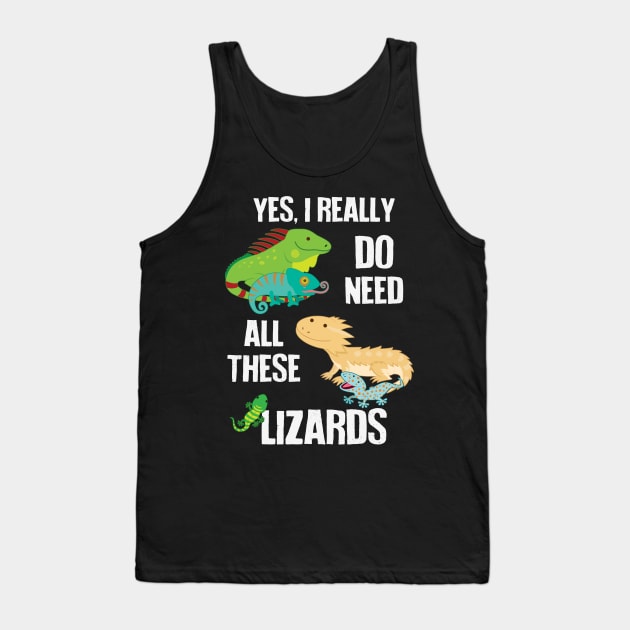 Need All These Lizards Tank Top by Psitta